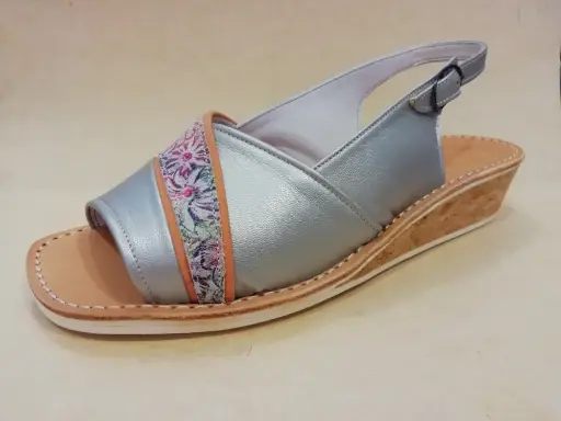 92403+ F 41 Perlato Zilvergrijs - Nubuck Oranje - Rainbow Wit