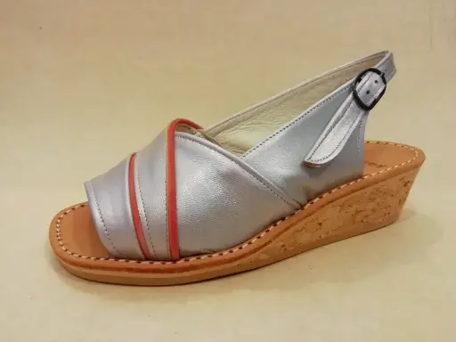 92403+ G 34 Perlato Zilvergrijs - Nubuck Rood